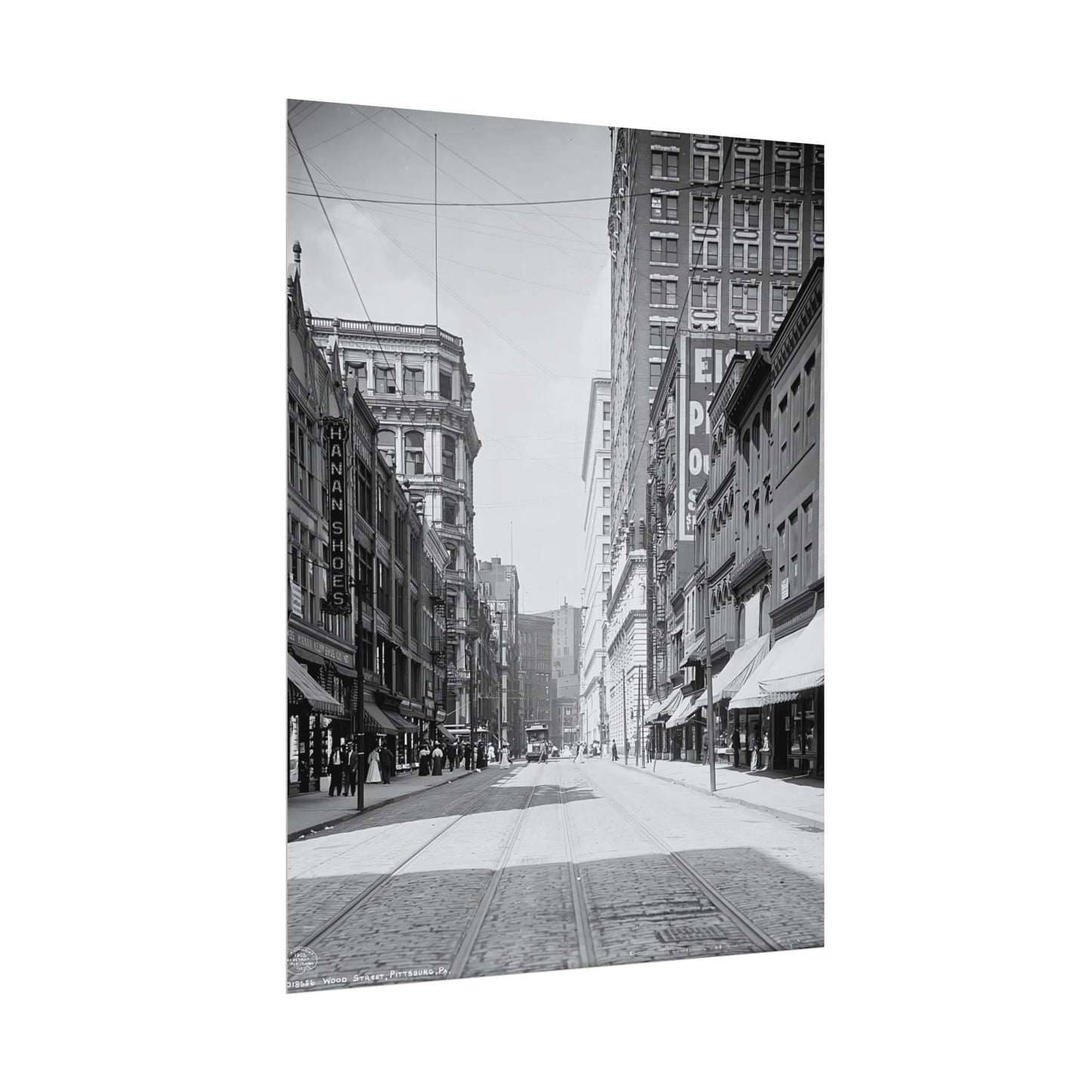 Vintage Pittsburgh Wood Street Print