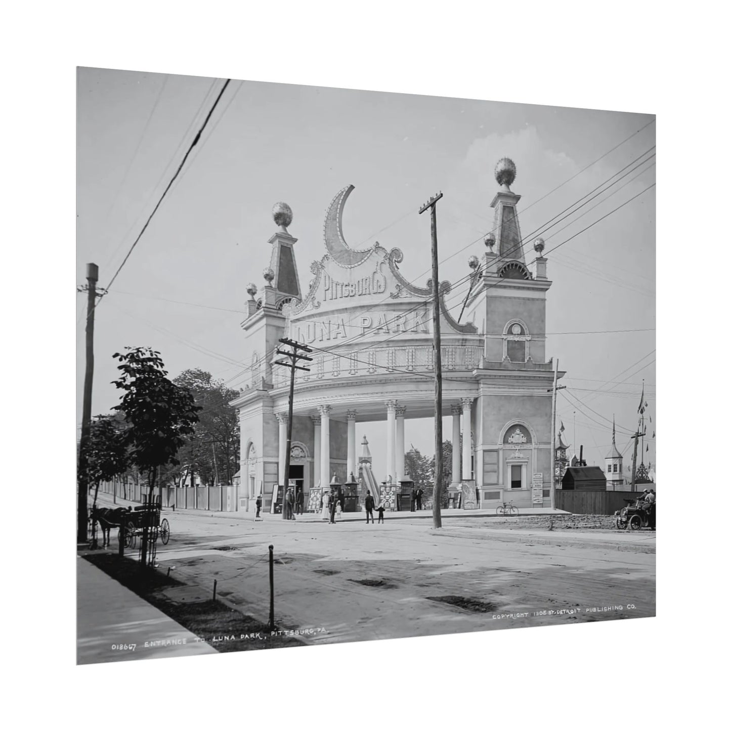 Vintage Pittsburgh Luna Park Print