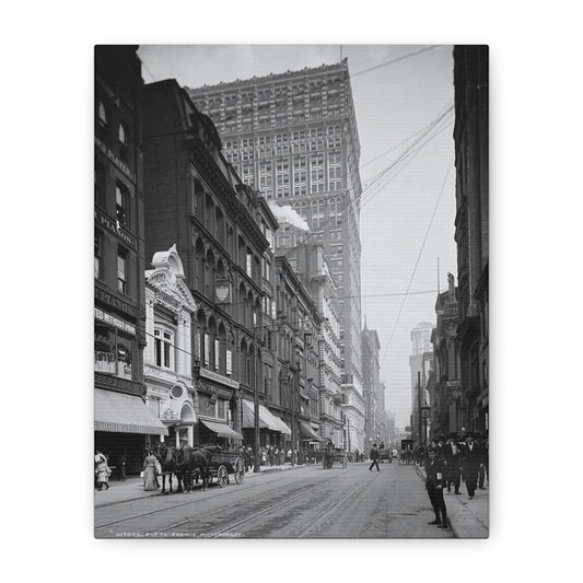Vintage Pittsburgh Fifth Ave 2 Canvas Print