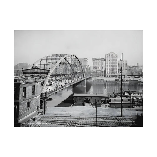 Vintage Pittsburgh Sixth Street Bridge Print