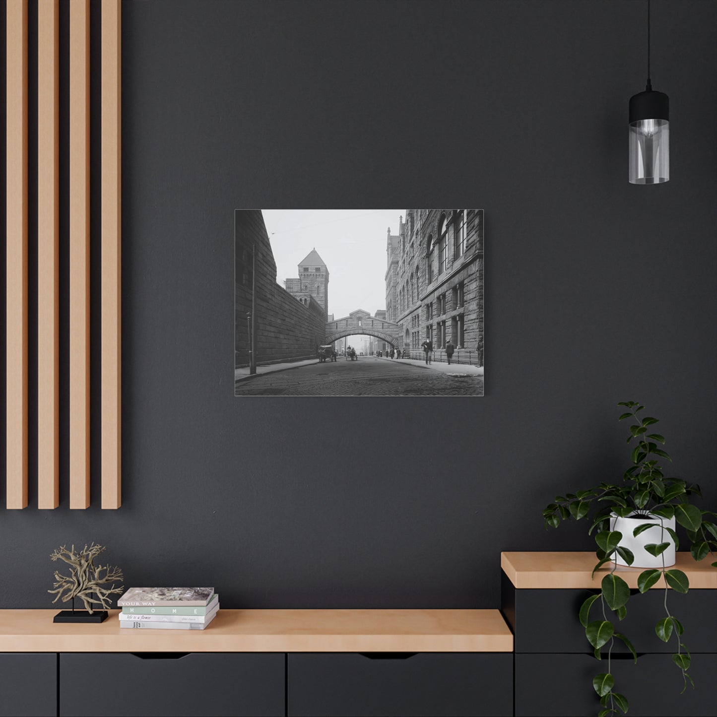 Vintage Pittsburgh Bridge of Sighs Canvas Print