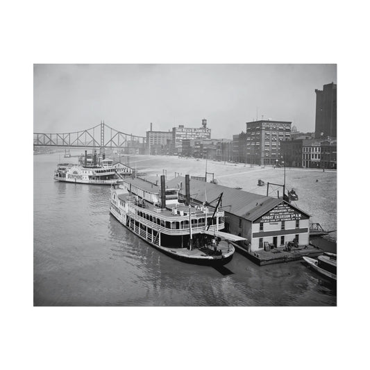 Vintage Pittsburgh Riverboat Print