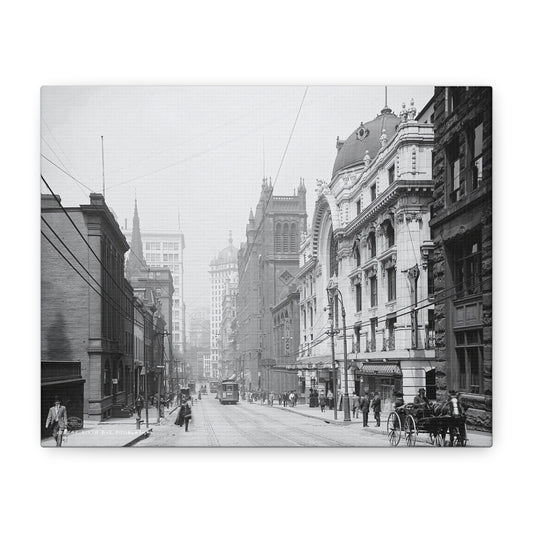 Vintage Pittsburgh Sixth Avenue Canvas Print