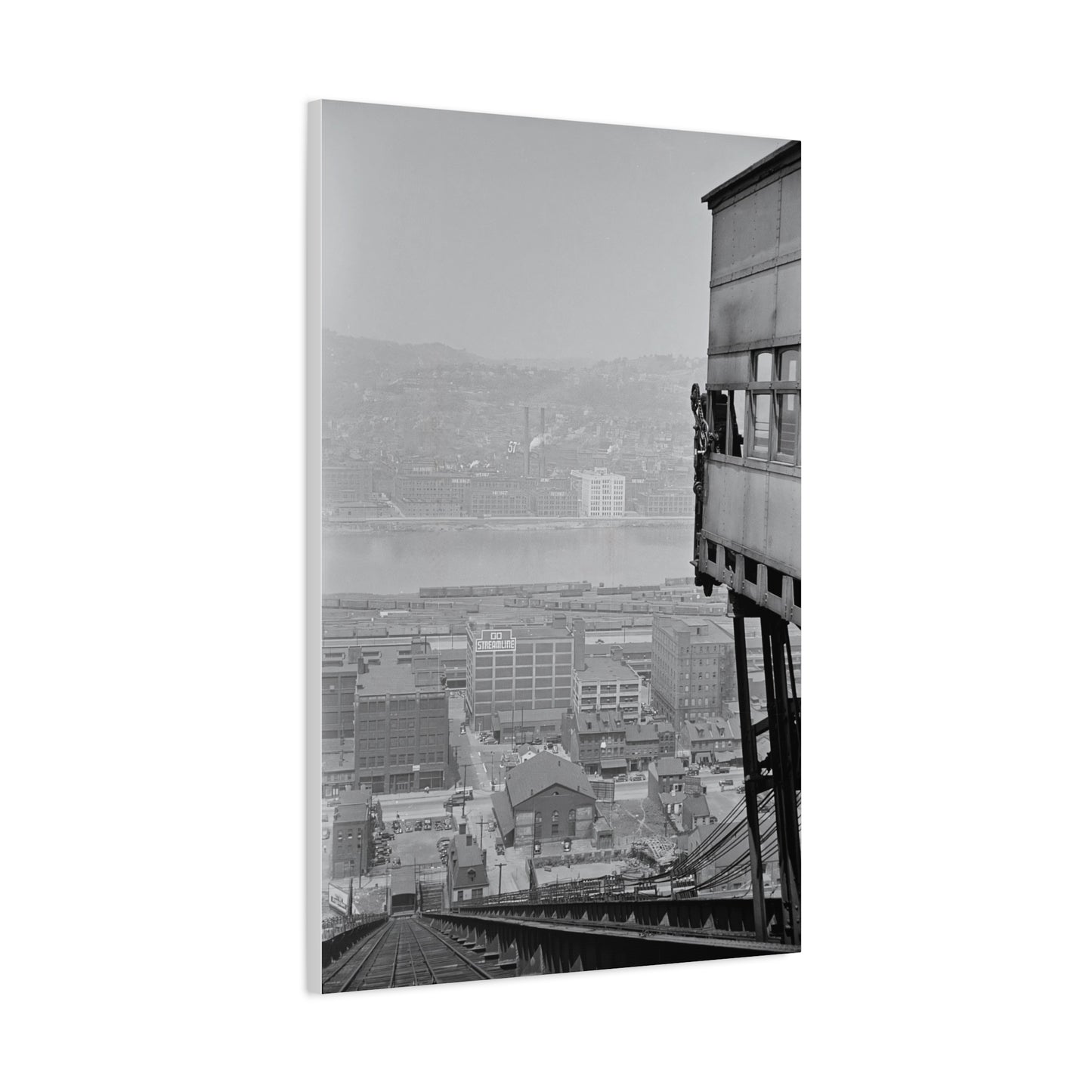 Vintage Pittsburgh Incline View Canvas Print