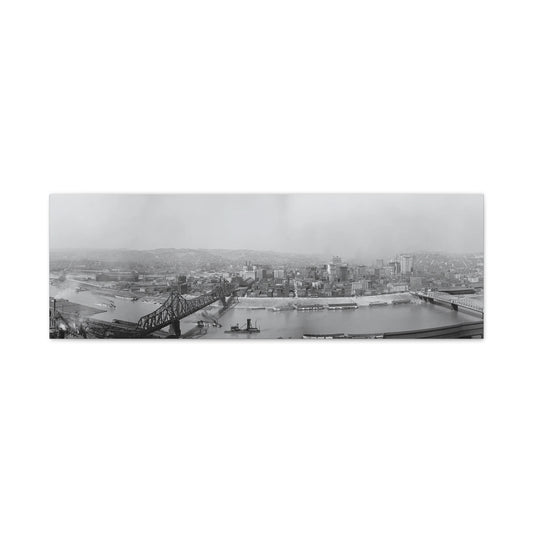 Vintage Pittsburgh Mount Washington Panorama Canvas Print