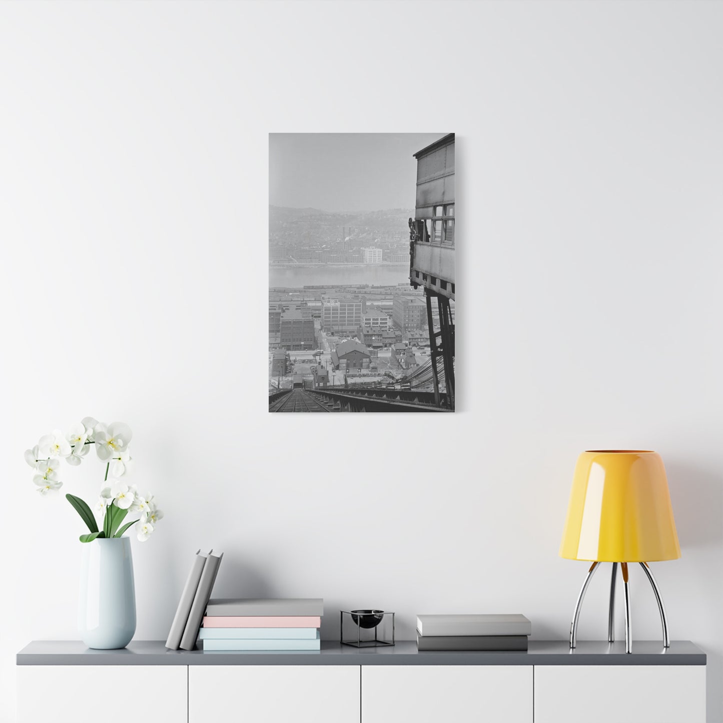 Vintage Pittsburgh Incline View Canvas Print