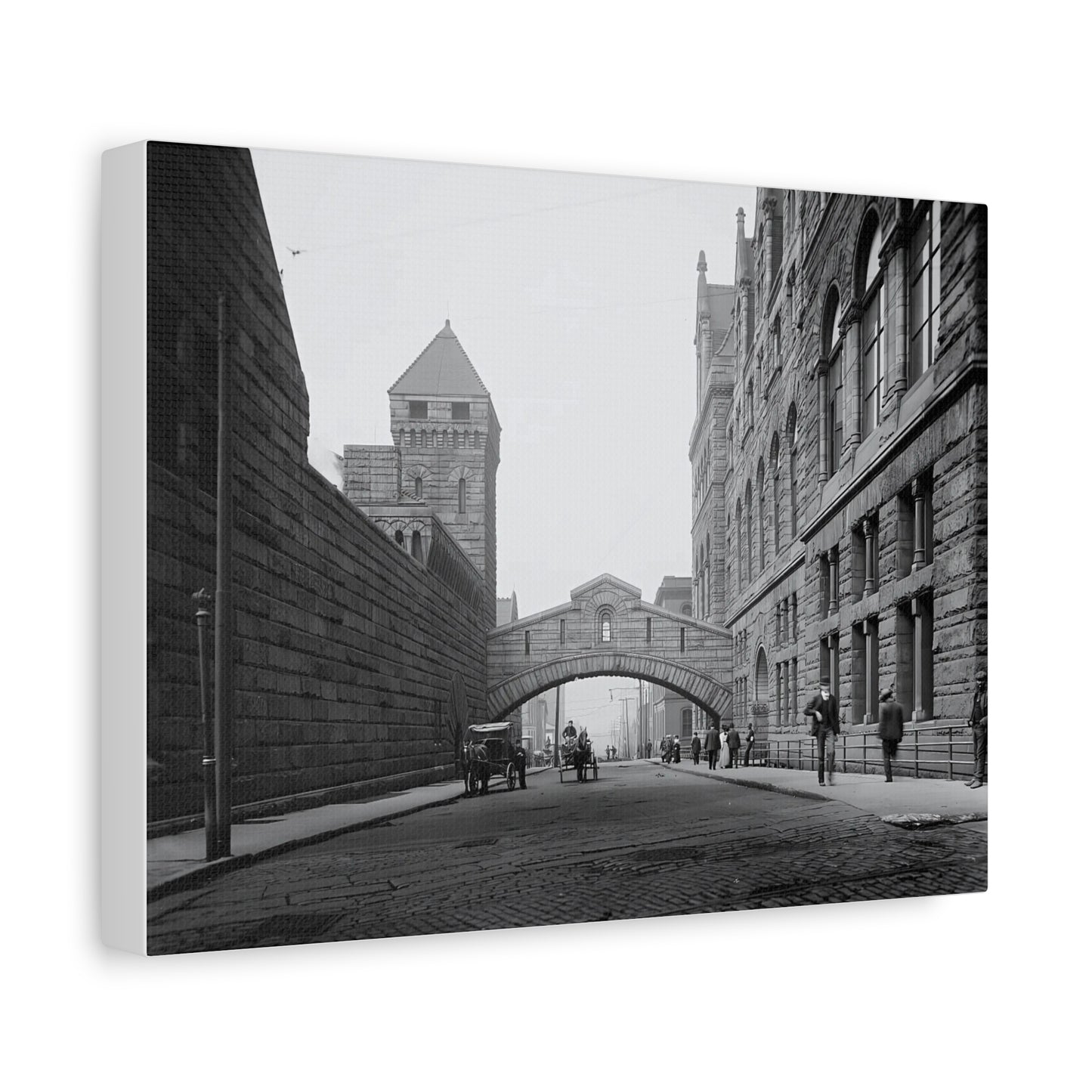 Vintage Pittsburgh Bridge of Sighs Canvas Print