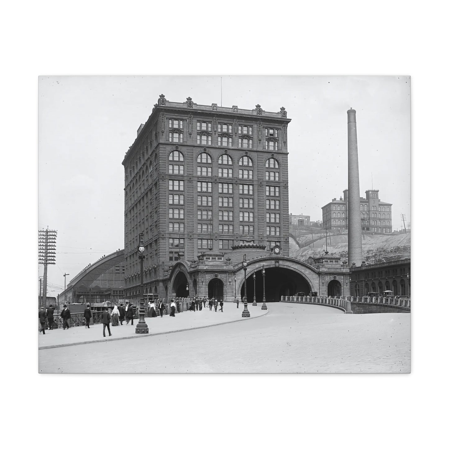 Vintage Pittsburgh Train Station Canvas Print