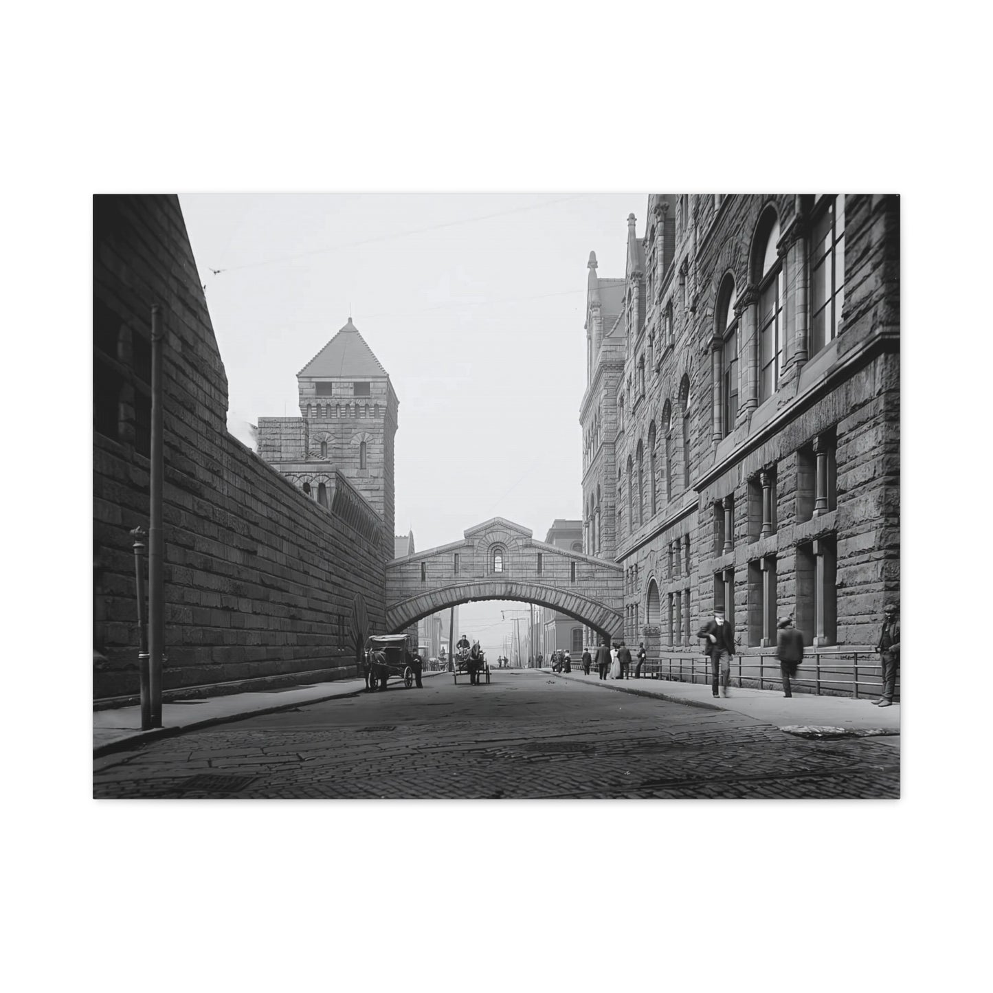 Vintage Pittsburgh Bridge of Sighs Canvas Print