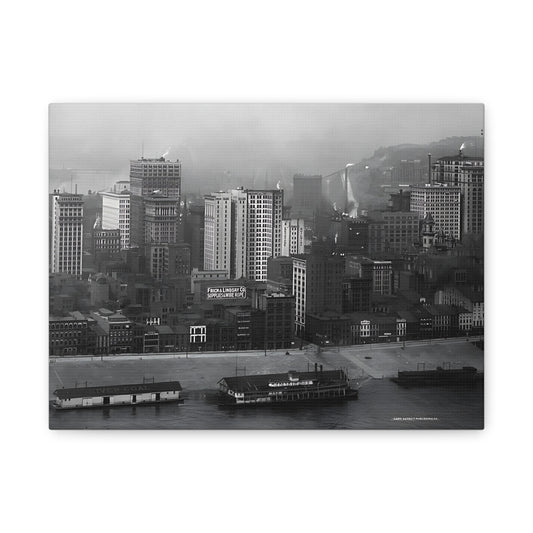 Vintage Pittsburgh Skyline Canvas Print