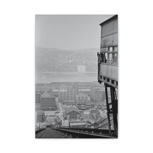 Vintage Pittsburgh Incline View Canvas Print