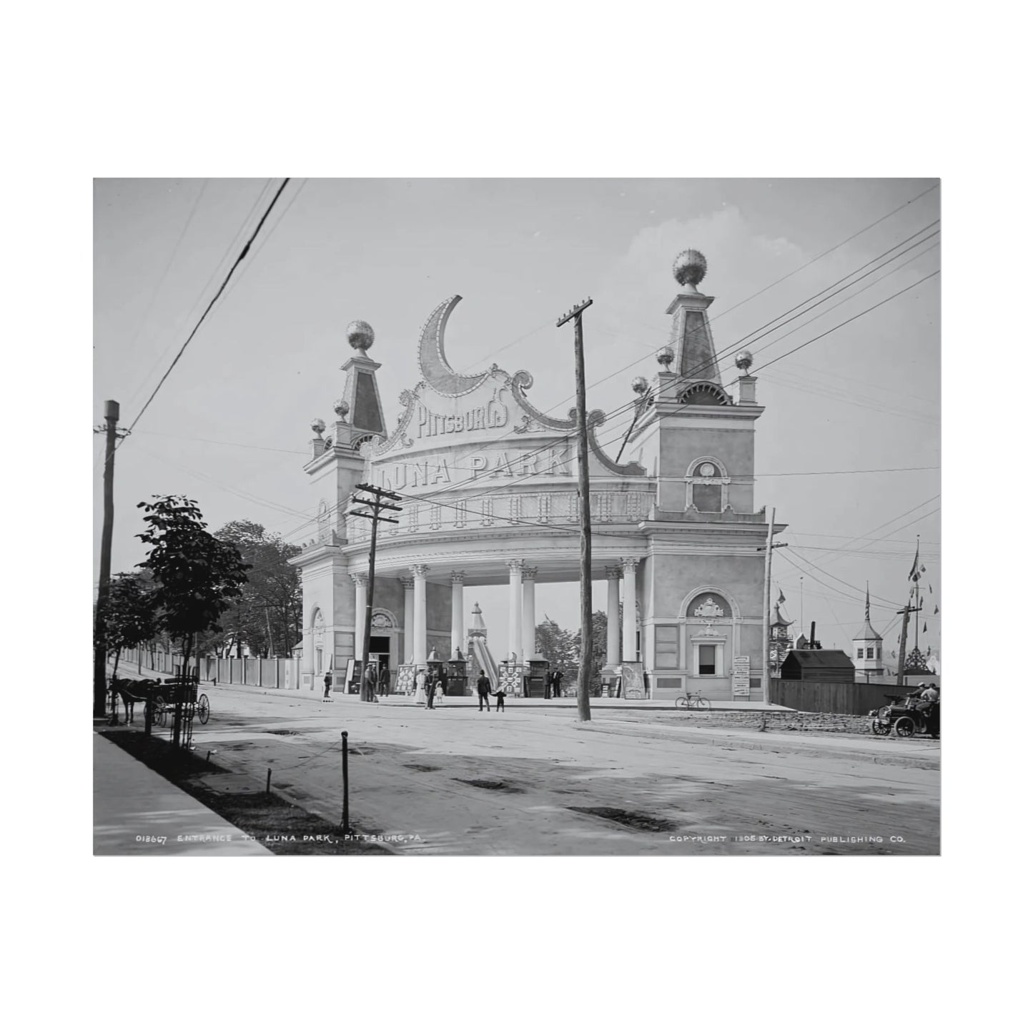 Vintage Pittsburgh Luna Park Print