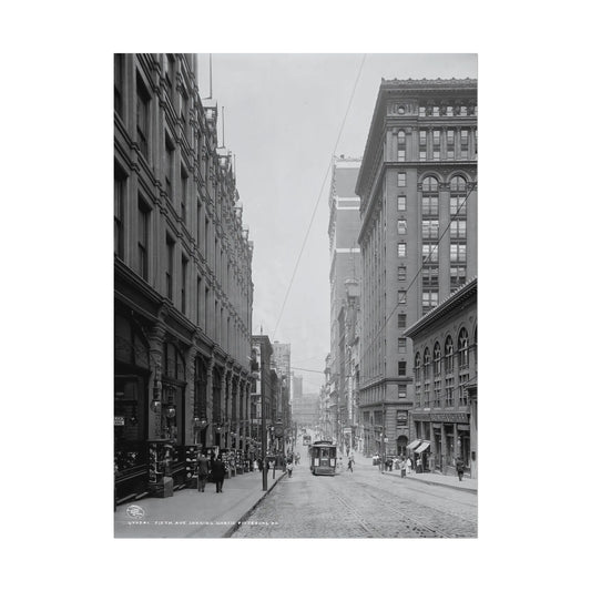 Vintage Pittsburgh Fifth Ave Print