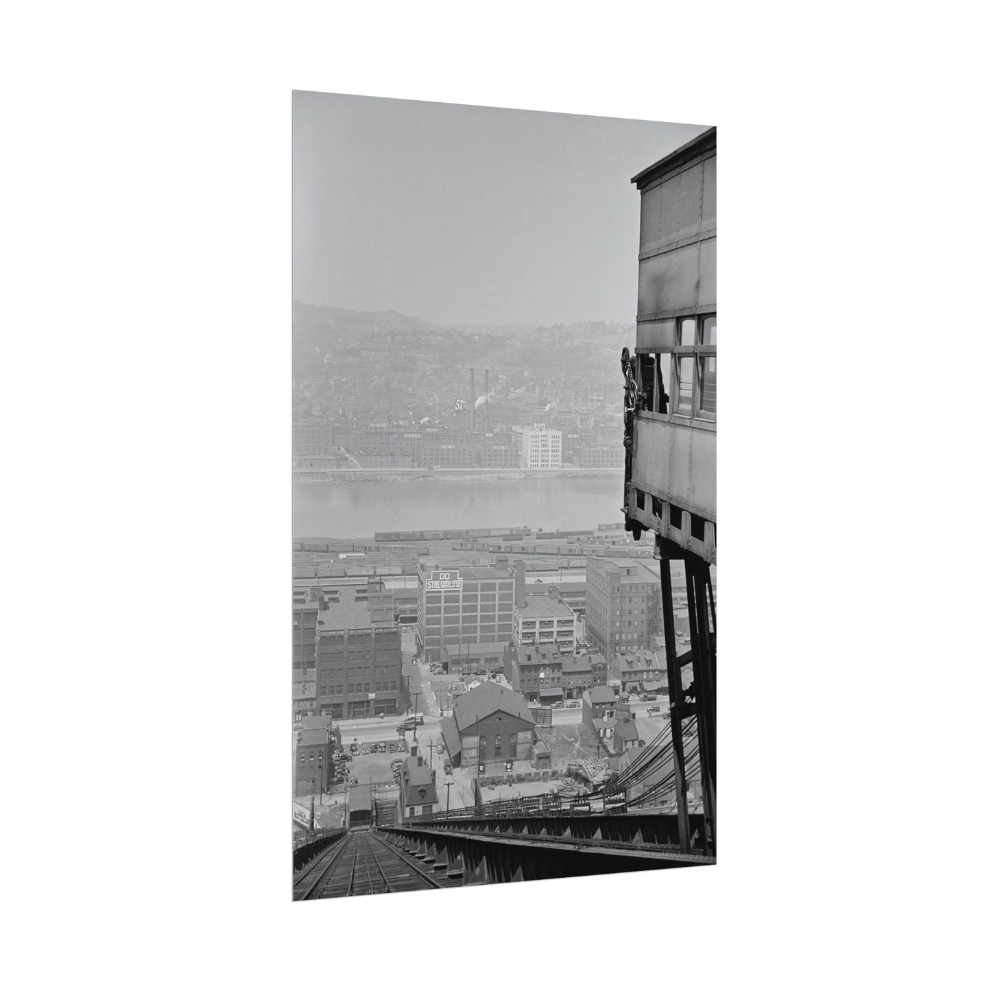 Vintage Pittsburgh Incline View Print