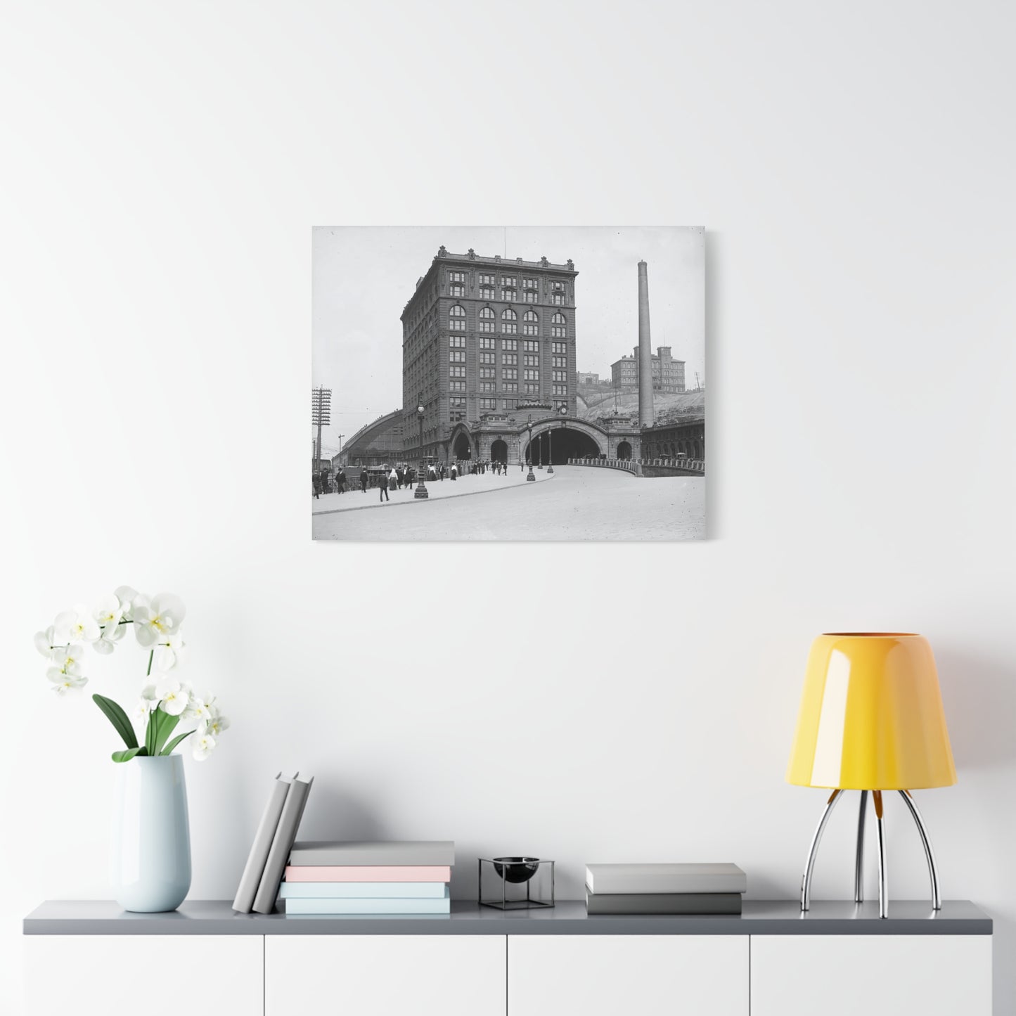 Vintage Pittsburgh Train Station Canvas Print